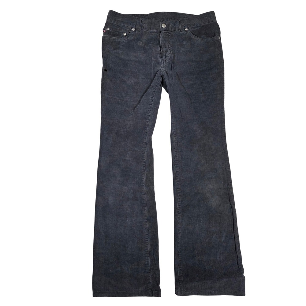 Polo Jeans Co Ralph Lauren Grey Corduroy Bootcut Pants Size 6 Y2k Low Rise 2000s